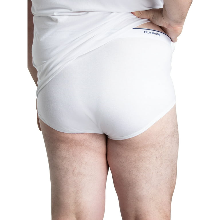 Fruit of the Loom Big Men's White Briefs, 3 Pack 