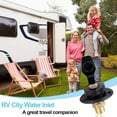 thumbnail image 5 of RV Water Inlet, RV City Inlet with Check Valve, RV Water Hose Connector with Cover, 3/4NH Female to 1/2NPT Male, 5 of 6