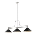 thumbnail image 3 of Z-Lite Melange 3 Light Glass Steel Island Pendant in Heritage Brass, 3 of 7