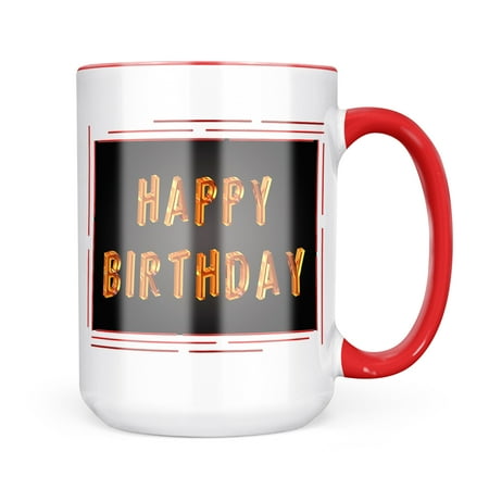 

Neonblond Happy Birthday Diamond Glass Lettering Mug gift for Coffee Tea lovers