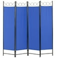 thumbnail image 2 of FDW 4 Panel Room Divider 6 ft Steel for Home Office Bedroom, Blue, 2 of 7