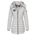 thumbnail image 1 of Parkas de manga larga para mujer, otoño e invierno, chaqueta holgada, mediana y larga, con estampado pequeño, chaqueta de plumón cálida, chaqueta de manga larga, abrigo para mujer, 1 of 2