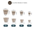 thumbnail image 4 of The HC Companies 12 Inch Eclipse Square Planter with Saucer - Indoor Outdoor Plant Pot for Flowers, Vegetables, and Herbs, Cottage Stone, 4 of 6