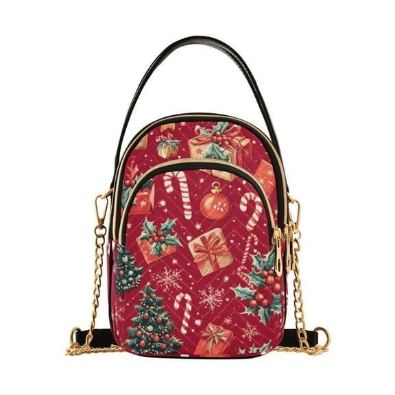 joogoo Women Christmas Tree Gift Chain Crossbody Bags Shoulder Handbag Phone Purse