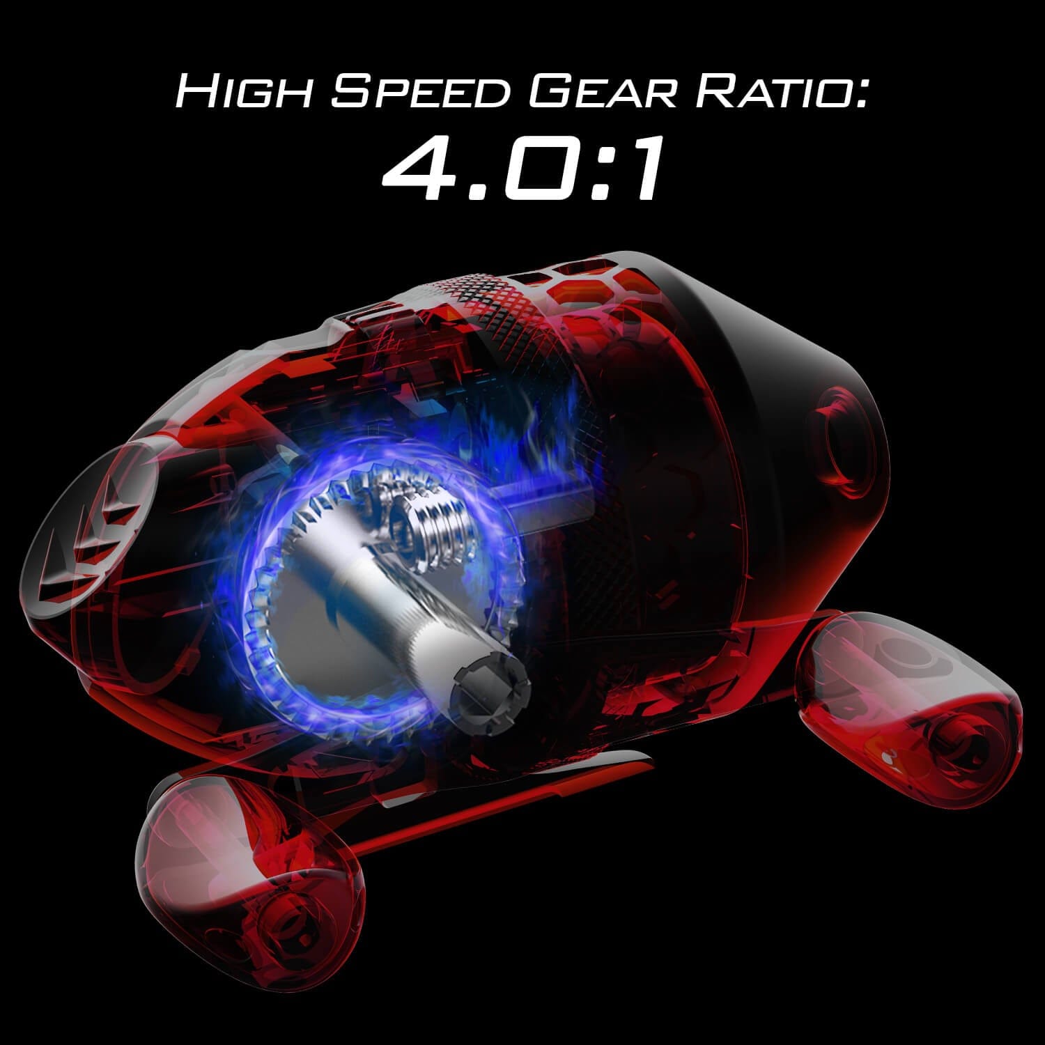 KastKing Spincast Fishing Reel,High Speed 4.0:1 Gear Ratio, Includes Monofilament Line