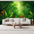 thumbnail image 2 of Wallpaper Tropical Jungle Green Leaf Jungle Tropical Foliage Palm Peel and Stick Wall Murals 69"H x 96"W Removable PVC Wall Paper Self-Adhesive Wall Paintings Art Decor for Bedroom Living Room, 2 of 7