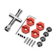 thumbnail image 4 of 14mm Wheel Hex Hub Kit Aluminum Alloy Universal Upgrade Wheel Hex Adapter for Senton 1/10 Car Red, 4 of 8