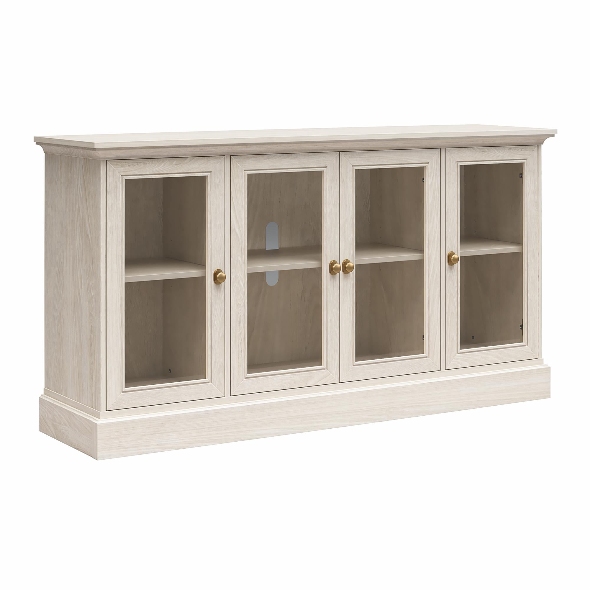 Ameriwood Home Convertax Console for 65" TVs, White Oak