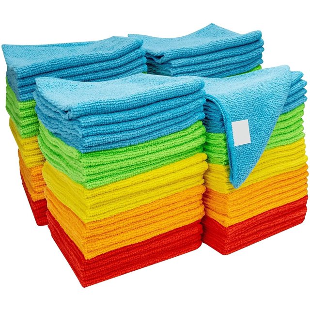 Paños de limpieza de microfibra, multiusos, más suaves, altamente absorbentes, sin pelusa, paño de lavado sin rayas para el hogar, cocina, coche, ventana, regalos (12 pulgadas x 12 pulgadas) ShuxiuWang 8390605956607