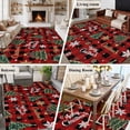 thumbnail image 5 of Large Area Rugs for Living Room Bedroom, Christmas 6'x9' Rug Washable Carpet Runner Indoor Outdoor, Pine Tree Gold White Snowflake Red Black Plaid Non Slip Floor Mats Rug for Kitchen, Playroom, 5 of 8