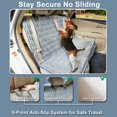 thumbnail image 4 of Funda de asiento de coche para perros YOVEEKLE, suave, de felpa, impermeable, gris, 4 of 7