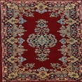thumbnail image 1 of Ahgly Company Machine Washable Indoor Square Traditional Dark Almond Brown Area Rugs, 5' Square, 1 of 7