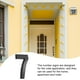thumbnail image 5 of Matsuzay Números de casa para exterior Accesorio de bricolaje simple y resistente Número 4 Decoración del hogar Numero 7 Matsuzay HA059682-08, 5 of 6