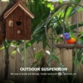 thumbnail image 5 of Wooden Bird House for Decor Dark Red Synthetic Material Attracts Wild Birds Safely 7.5 Inches, 5 of 8