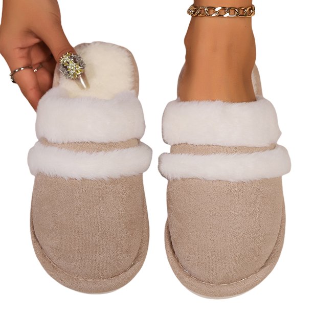 Peludas para Parejas Pantuflas Térmicas Planas Acogedoras Hombres Y Mujeres