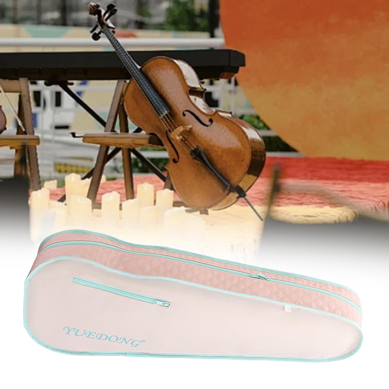 colcolo 4/4 Full Size Violin Case Portable Carrying Bag for Gig Enthusiasts Beginner pink white