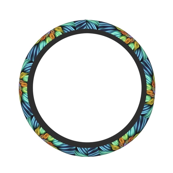 Naloa Hippie Style Elastic Steering Wheel Cover, Auto Steering Wheel Cover – 15 Inch , Comfortable Grip, Fit Suvs,Vans Cars,Trucks