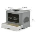 thumbnail image 2 of Dextrus Large Enclosed Cat Litter Box with Lid Cover&Litter Scoop,Front Entry Top Exit Door,Cat Self-Grooming Side Panel, and Easy Cleaning Tray ,Gray, 2 of 5