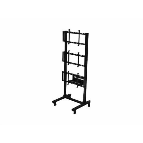 Peerless-AV SmartMount DS-C560-1X3 - Cart - for 3 flat panels - aluminum - black - screen size: 46"-60"