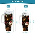 thumbnail image 6 of Yayeee 40oz Stainless Steel Tumbler with Straw and Handle Double-Wall Insulated Travel Water Bottle, Chocolate Cakes, 6 of 8