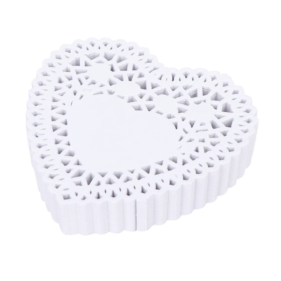 Raindrops 250Pcs White Cake Display Base Heart Pattern Sturdy Paper Cake Base