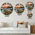 thumbnail image 5 of Designart "Cliffside Sunset I" Coastal Oversized Wall Clock, 5 of 5