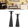 thumbnail image 4 of Black Candle Holder, Smoothing 2Pcs Exquisite Texture Pillar Candle Holder Retro Style  For Home ANGGREK Pillar Candle Holder, 4 of 8