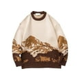thumbnail image 1 of VONKY Warm In Style Hip Hop Streetwear Sweater With Japanese Snow Mountain Pattern Wide Applicable Coffee L, 1 of 6