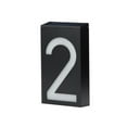 thumbnail image 2 of Number Light Doorplate Guide-board Solar Waterproof Sign Courtyard Decoration Wall Lamp Plaque Garden Lantern Rechargeable Address House Powered Waterproof Two, 2 of 9