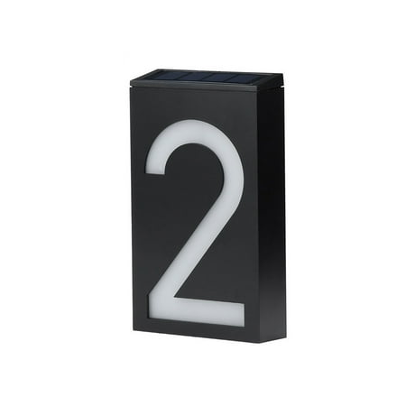 

Number Light Doorplate Guide-board Solar Wall Lamp Plaque Garden Lantern Rechargeable Address House Powered Waterproof Two