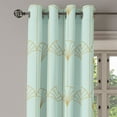 thumbnail image 2 of Ambesonne Art Deco Grommet Curtain, Mint Simple Vintage Motif, 50"x96", Mint Green and Sand Brown, 2 of 5