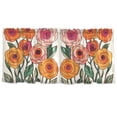 thumbnail image 7 of Yayeee Kitchen Curtains Tier Set of 2 Light Filtering 57"x24" Over Sink Window Panels, Hand Drawn Floral, 7 of 7