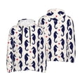 thumbnail image 6 of Bingfone Seahorses and Hearts Men's Drawstring Hoodie Long Sleeve Pocket Sweatshirts-X-Large, 6 of 6