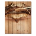 thumbnail image 3 of Designart 'Lipstick and Makeup On The Face Of A Beautiful Model' Modern Print on Natural Pine Wood, 3 of 5