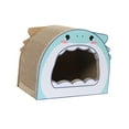 thumbnail image 3 of Cardboard Cat House Scratching Pads Hut Shelter Cat Scratcher Board Corrugated Cat Scratcher Box for Grinding Claw Furniture Protector Kitty Shark, 3 of 8