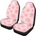 thumbnail image 5 of Pzuqiu Pink Paw Print Pattern Car Seat Covers Easy Installation Car Seat Cover Full Set Soft Breathable Easy to Install Fit for Trucks Cars, 5 of 10