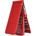 thumbnail image 4 of Huztencor Womens Leather Credit Card Holder Wallet RFID Blocking Wallet Women Card Case Purse Oil Wax Red, 4 of 8