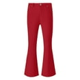 thumbnail image 6 of Qcmgmg 70s Disco Pants for Men,Mens Bell Bottom Jeans Pants,60s 70s Bell Bottoms Vintage Denim Pants Jeans for Men Red S, 6 of 6
