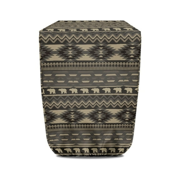 Yuyamidu Aztec Ethnic Travel Trailer Electric Tongue Jack Cover for Outside Protection Bear RV Electric Trailer Jack Cover Waterproof Camper Jack Protective Cover