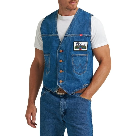 Wrangler® x Coors® Denim Vest, Sizes S-2XL