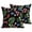 Green, Blue, Red, Pink, variant on Botanical Fruit Throw Pillow Covers 20 x 20 Inch Pillow Covers Set of 2 Decorative Retro Blueberry Raspberry Leaves Black Cushion Case Square Cotton Linen Pillowcases with Zipper for Couch Sofa Bed