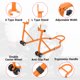 thumbnail image 2 of QinaQin Soporte delantero para motocicleta, capacidad de 850 lb, elevador ajustable tipo U y L con ruedas dobles y base antideslizante para mantenimiento o resguardo, 2 of 7