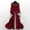 Red, variant on Turilly Women's Long Sleeve V-Neck Medieval Dress Floor Length Cosplay Dress