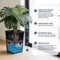 thumbnail image 6 of Historyli 2PC Self Watering Planter, Large Square Plastic Planter with Water Reservoir for Indoor/Outdoor, Black, 6 of 9