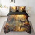 thumbnail image 2 of Erosebridal Wildlife Deer Bedding Sets King Size, Jungle Animal Comforter Sets with Sheets, Rustic Lake House Reversible Bed Set, Super Cozy Room Decor, 7 Pieces, 2 of 4
