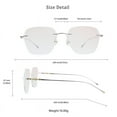 thumbnail image 4 of LifeArt Pure Titanium Frame Glasses/Blue Light Blocking Reading Glasses, Reduce Eyestrain, Stylish for Men and Women(Silver,+4.00 Magnification), 4 of 5