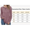 thumbnail image 7 of Fantaslook Lightweight Sweatshirts for Women Long Sleeve Crew Neck Tops Casual Curved Hem Shirts, 7 of 7