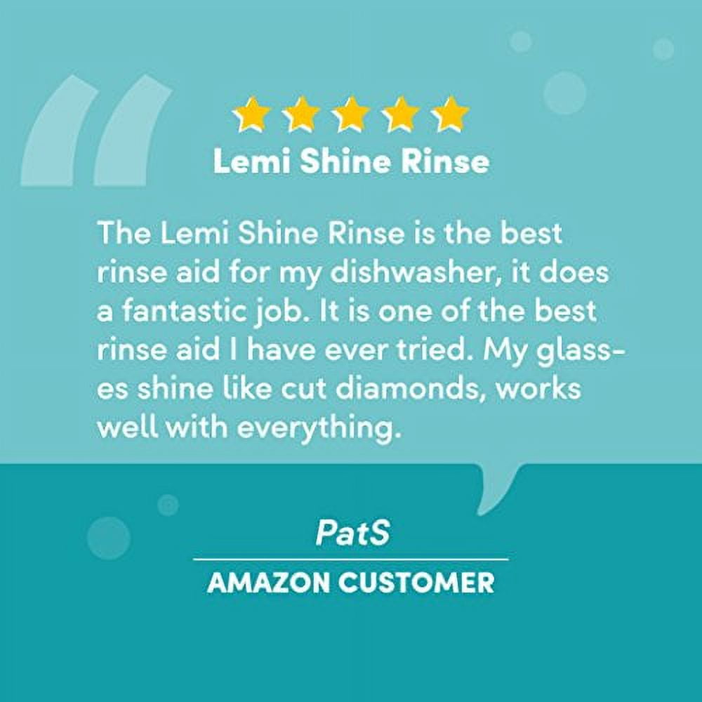 Lemi Shine - Shine + Dry Natural Dishwasher Rinse Aid Hard Water Stain Remover 8.45 oz - 3 Pack Bundle