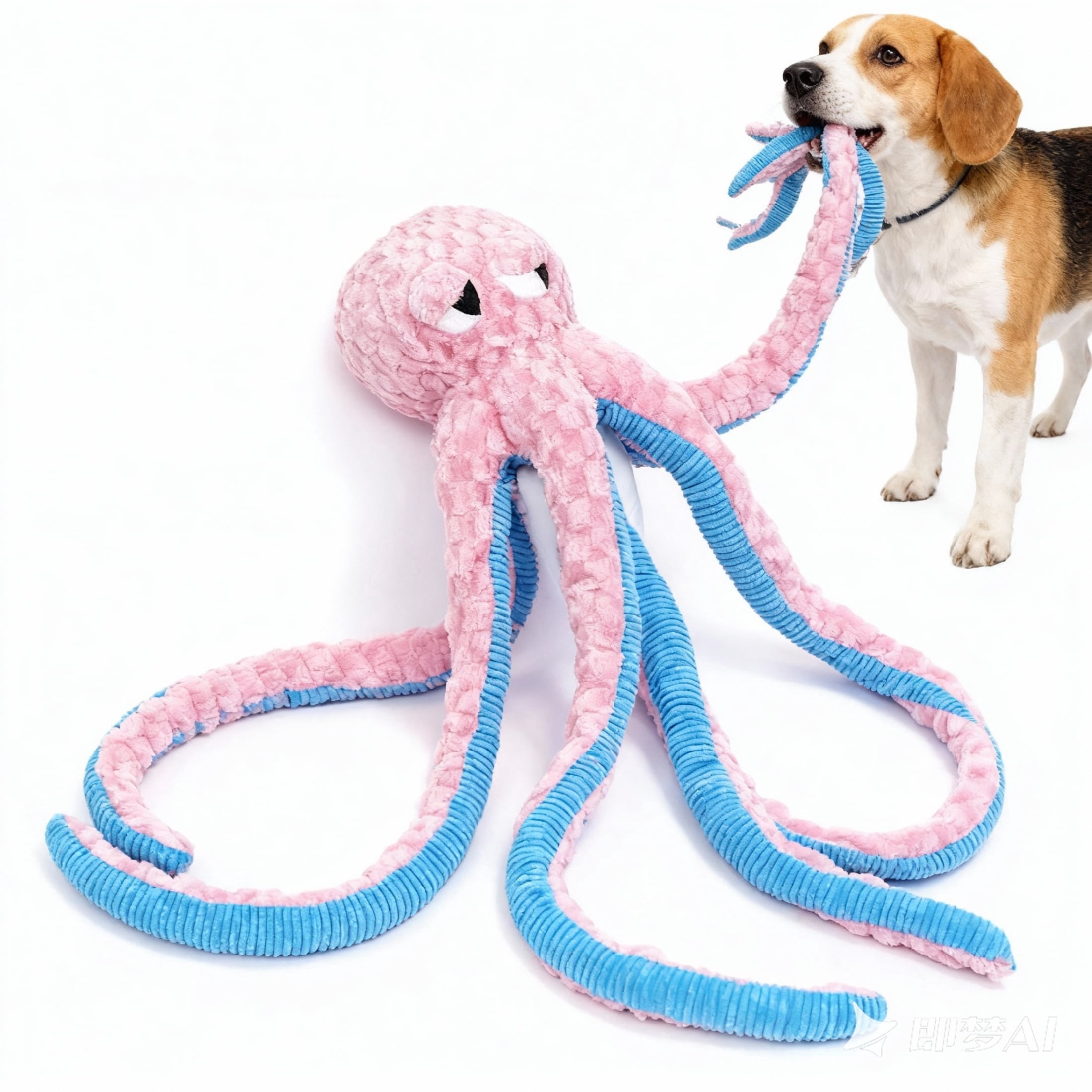 Squeaky Dog Toys Octopus -Plush Stuffed Dog Chew Interactive Toys 39.4 inch