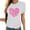 Z12-White-wiyuqeen breast cancer gifts, variant on Breast Cancer Awareness Shirt Pink Ribbon Breast Cancer Support Squad Tshirts Crew Neck Daily Breast Cancer Awareness Casual Wear